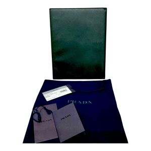 Prada Black Leather Home Office Planner